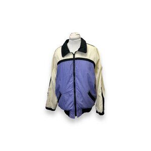 Gitano Vintage 1980s Outerwear Colorblock Windbreaker Nylon Jacket, sz L